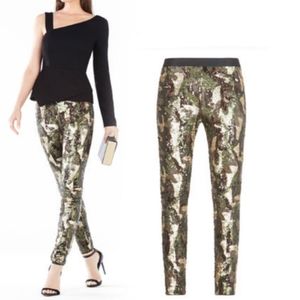BCBG MaxAzria Dena Camo Sequin Skinny Pants